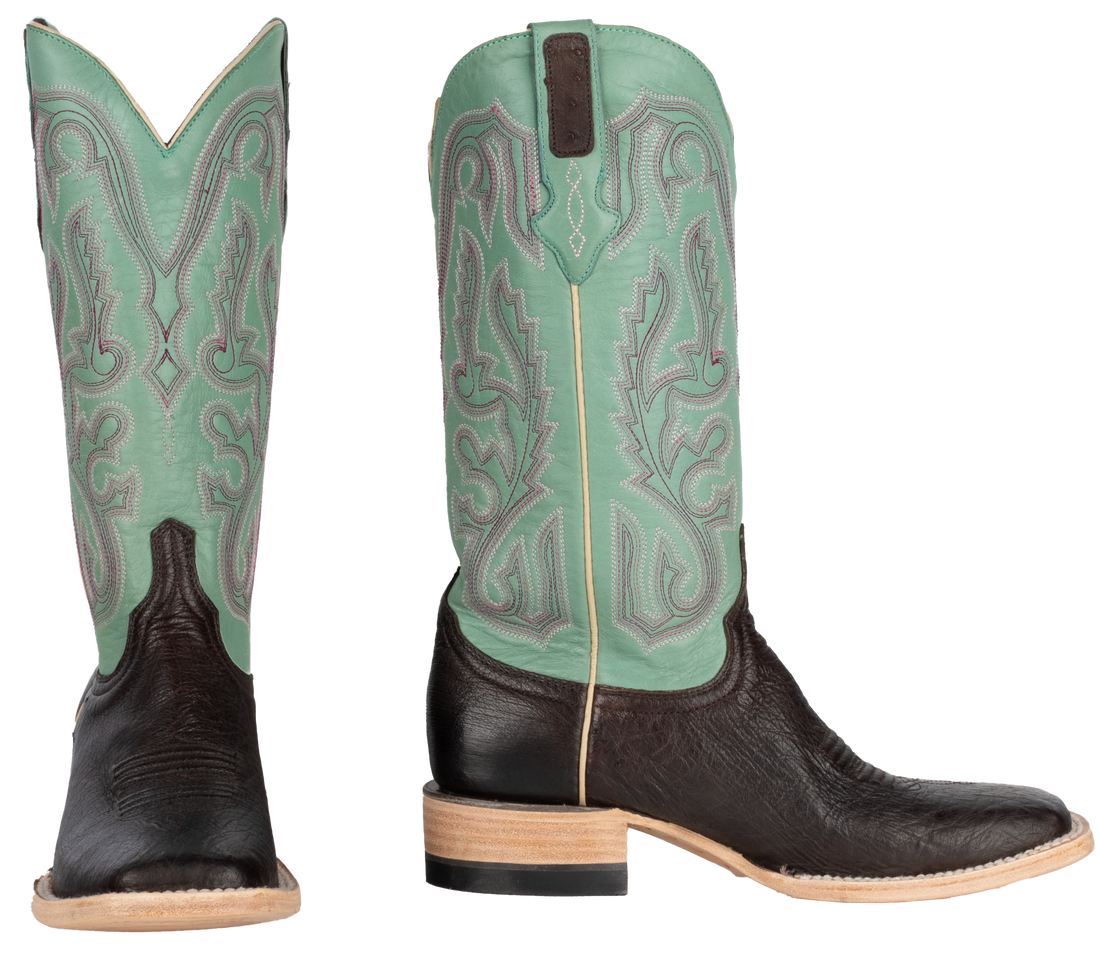 Smooth Ostrich Nicotine - Square Toe