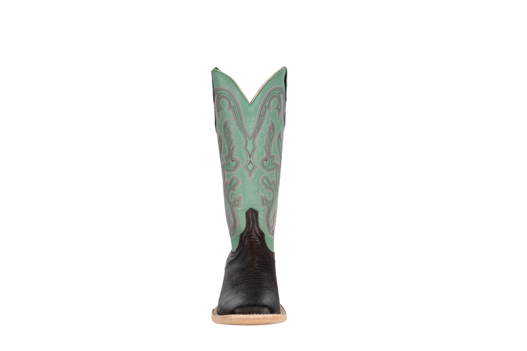 Smooth Ostrich Nicotine - Square Toe