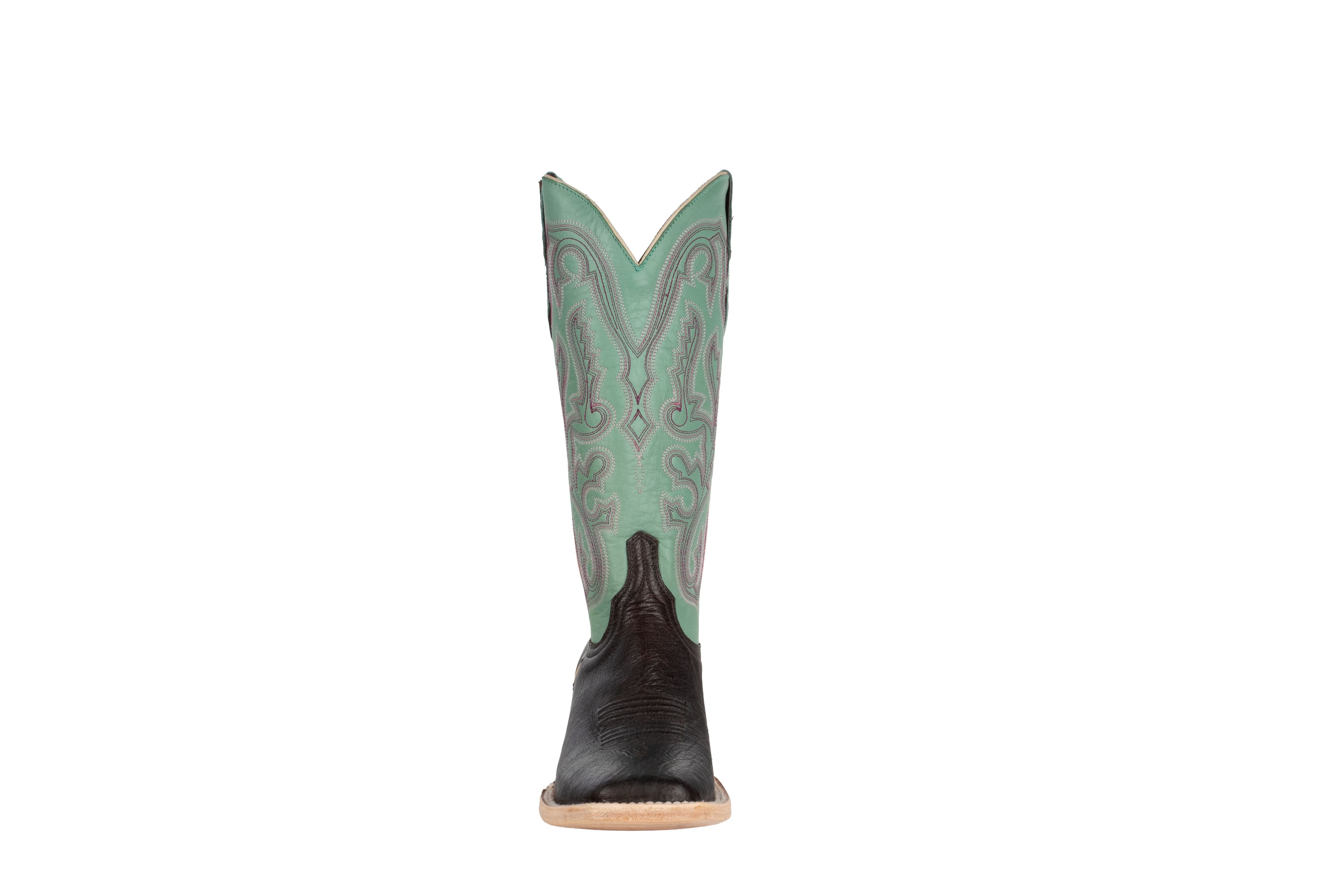 Smooth Ostrich Nicotine - Square Toe