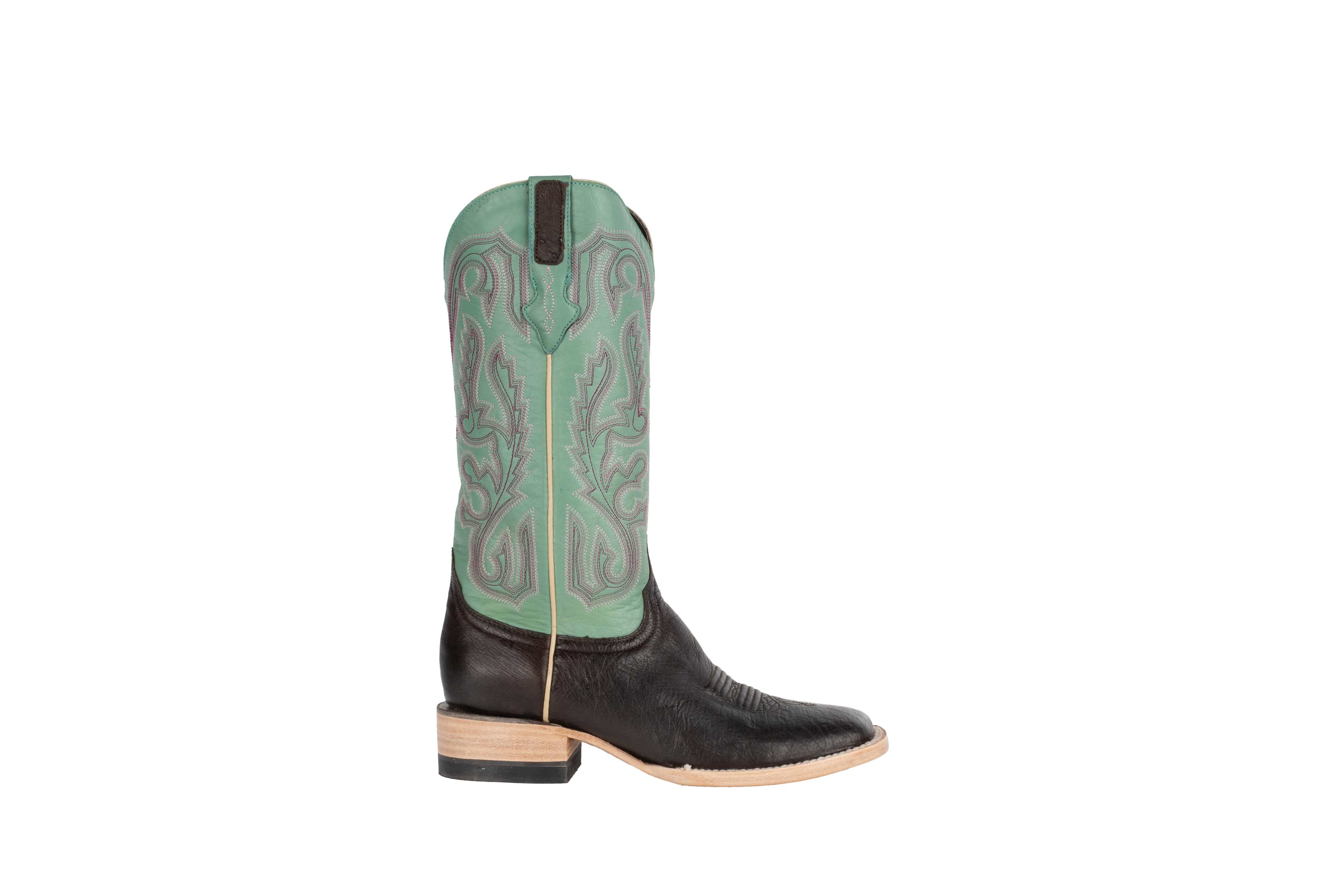 Smooth Ostrich Nicotine - Square Toe