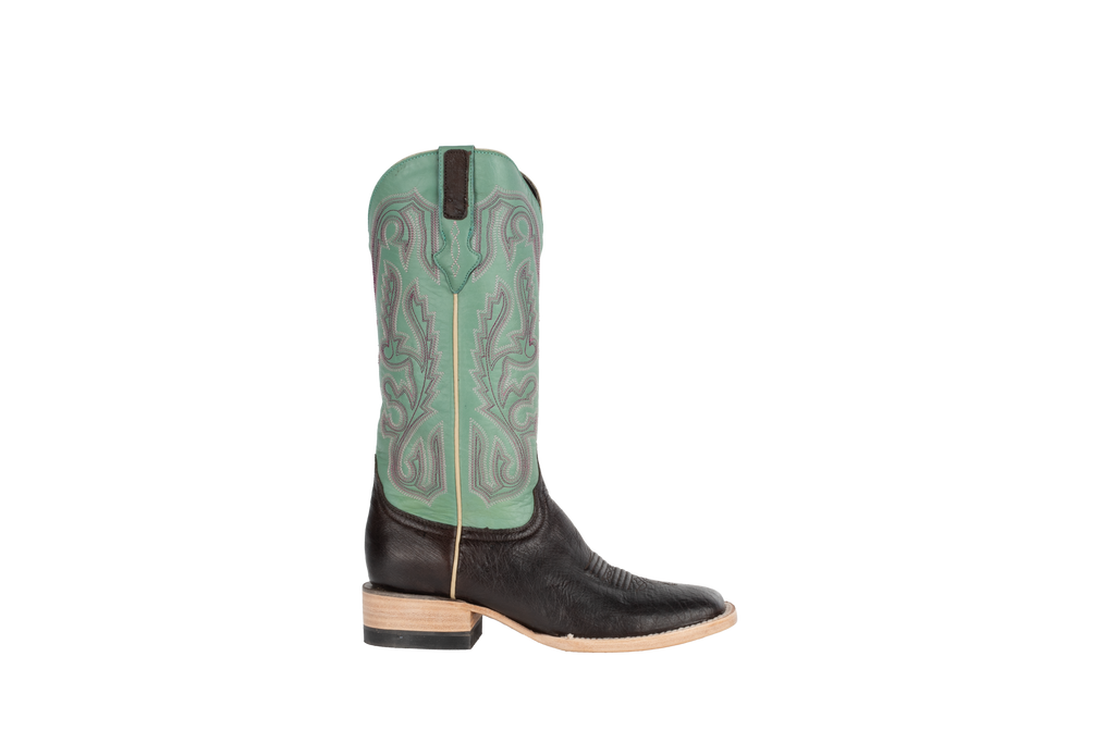 Smooth Ostrich Nicotine - Square Toe