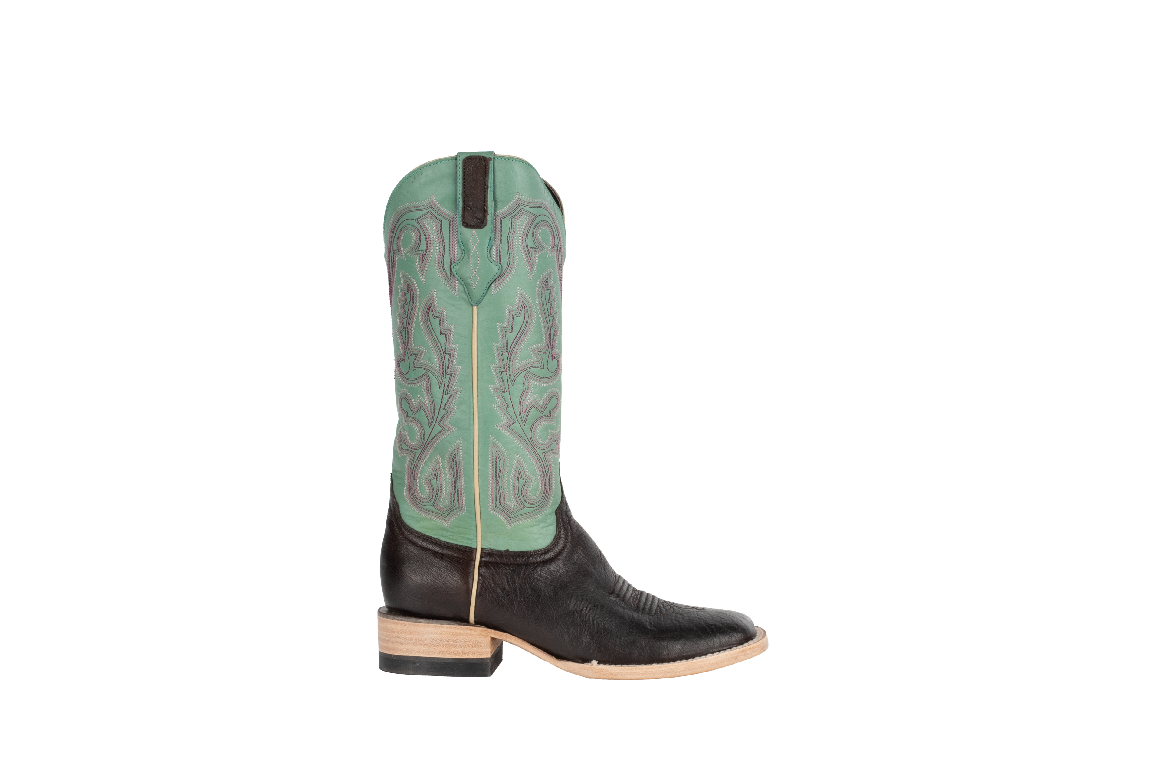 Smooth Ostrich Nicotine - Square Toe