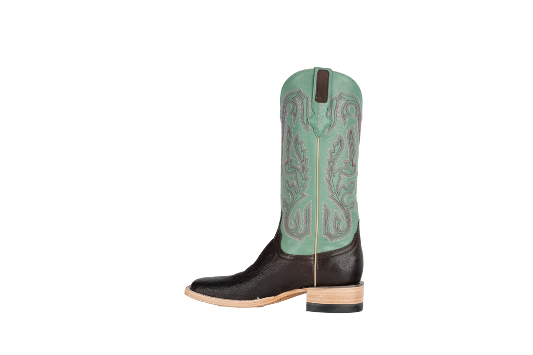 Smooth Ostrich Nicotine - Square Toe