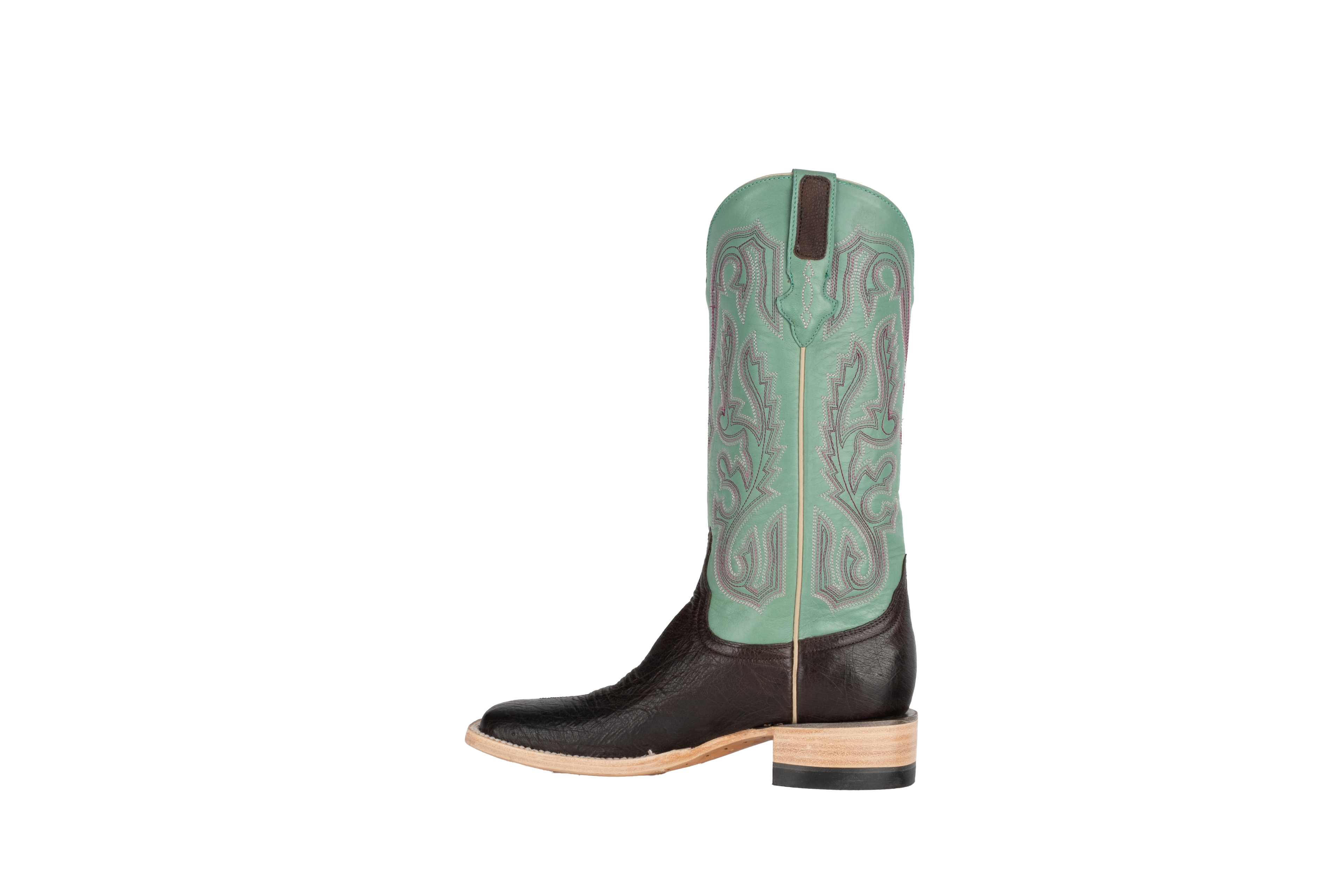 Smooth Ostrich Nicotine - Square Toe