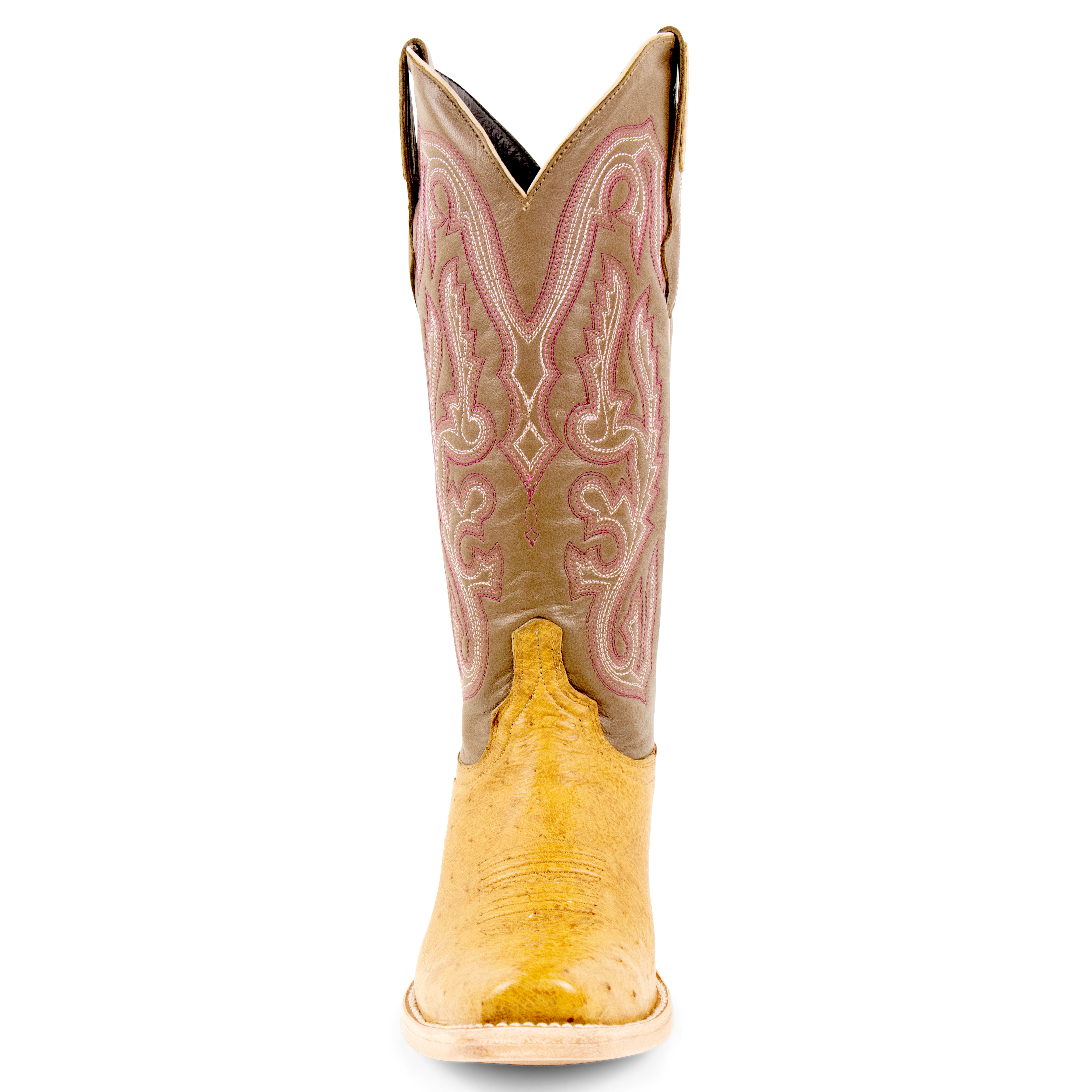 Smooth Ostrich Ant Sadlle Tan - Cutter Toe