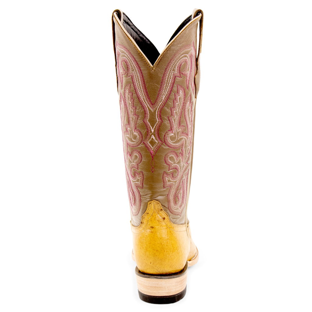 Smooth Ostrich Ant Sadlle Tan - Cutter Toe
