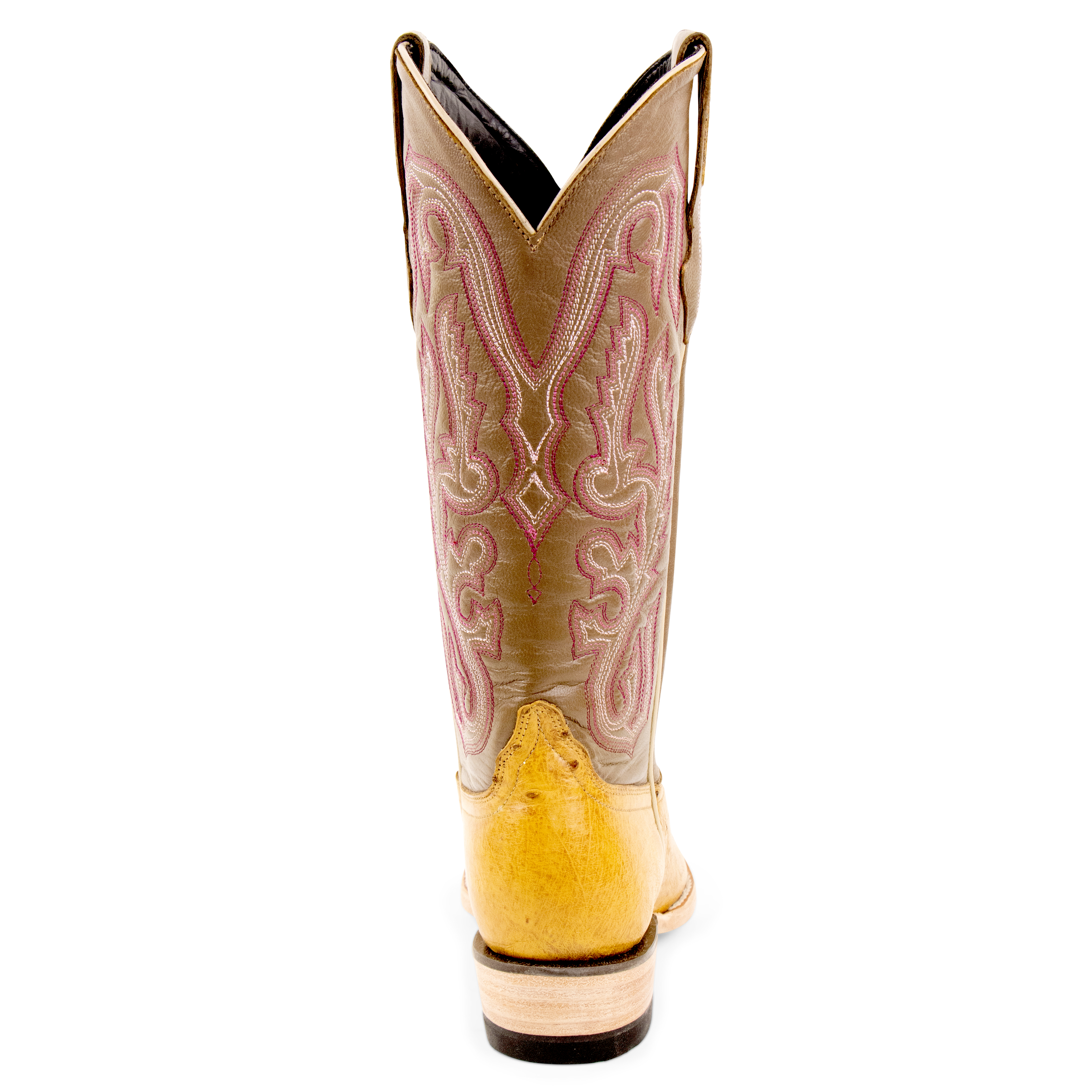 Smooth Ostrich Ant Sadlle Tan - Cutter Toe
