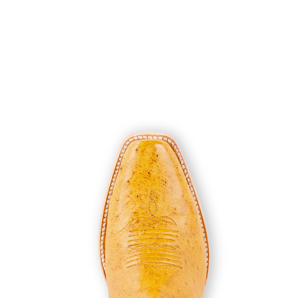 Smooth Ostrich Ant Sadlle Tan - Cutter Toe