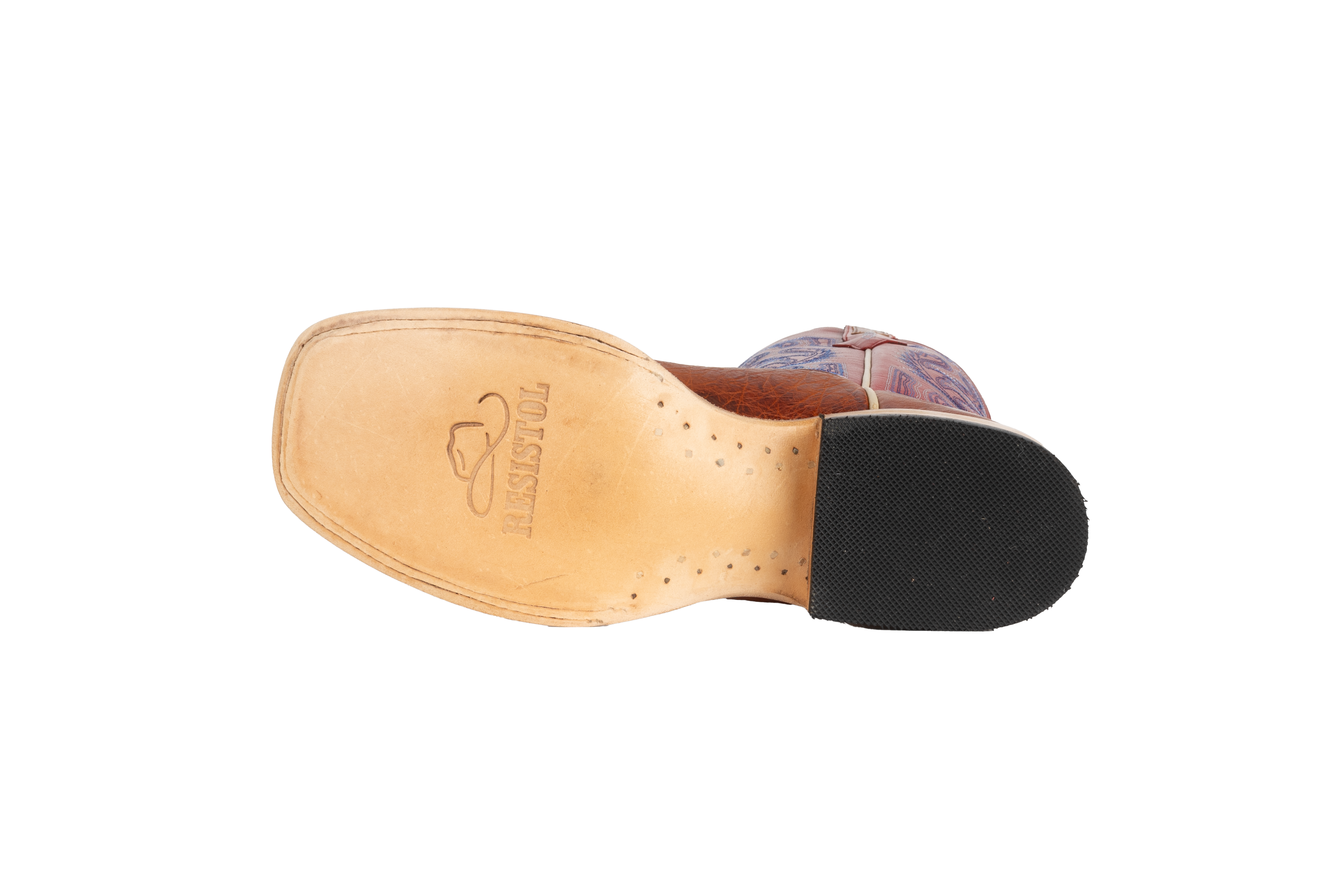 Smooth Ostrich Cognac - Square Toe