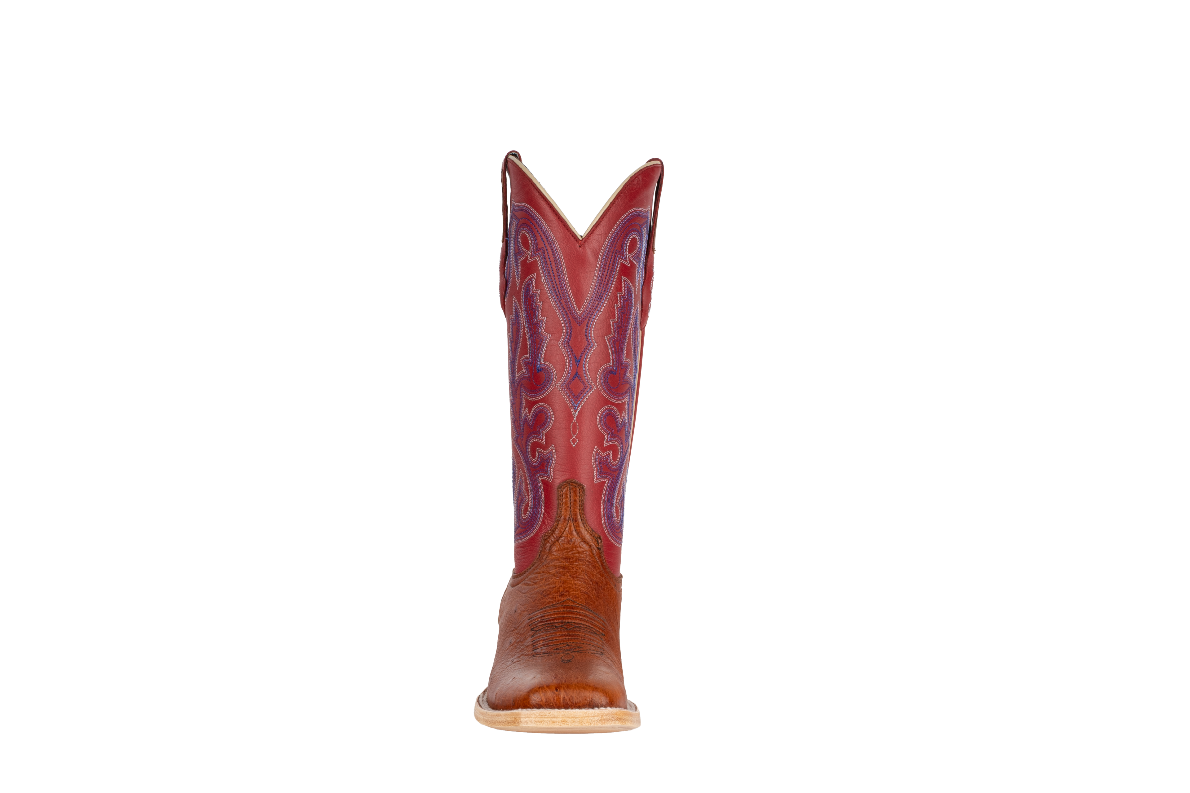 Smooth Ostrich Cognac - Square Toe
