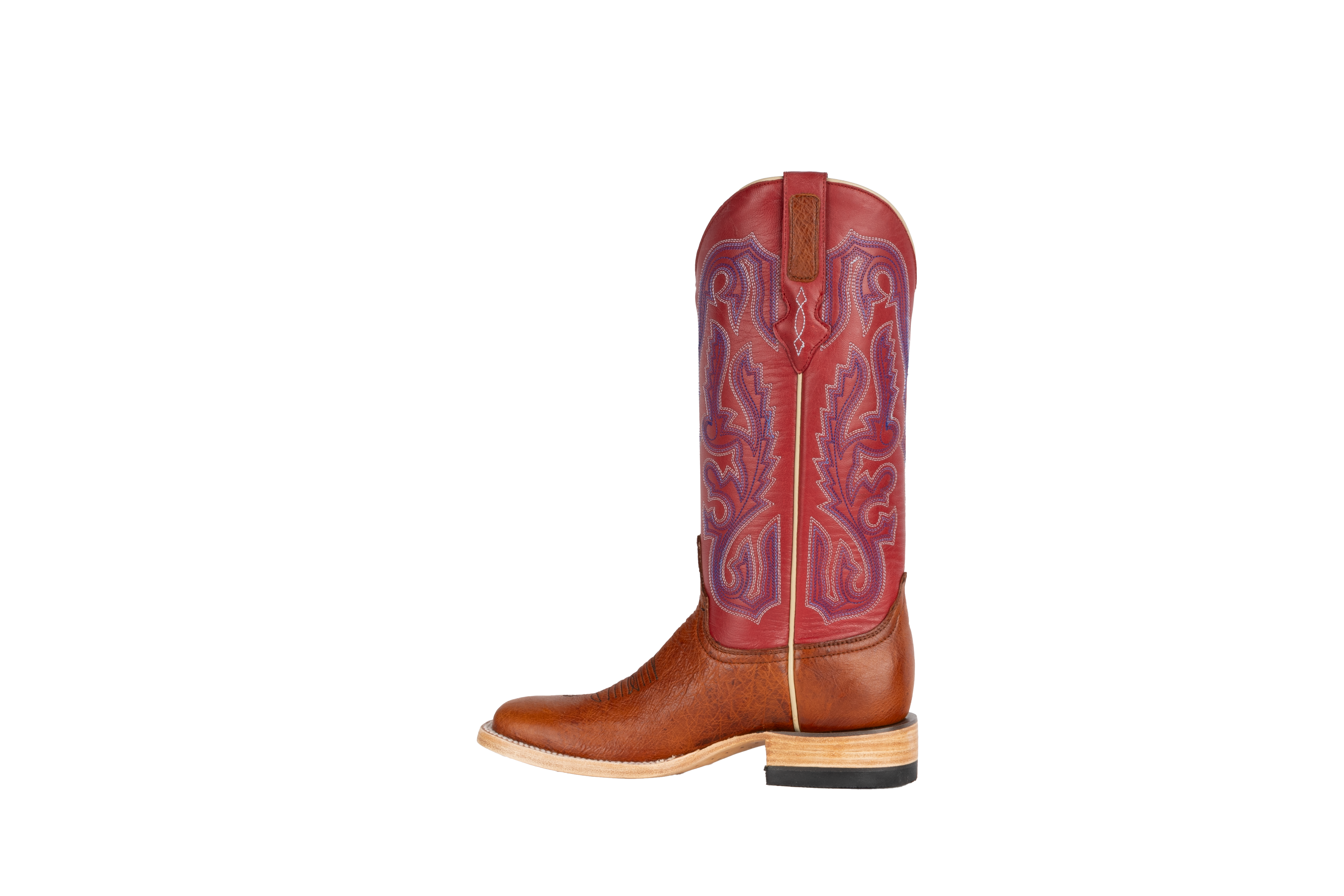 Smooth Ostrich Cognac - Square Toe