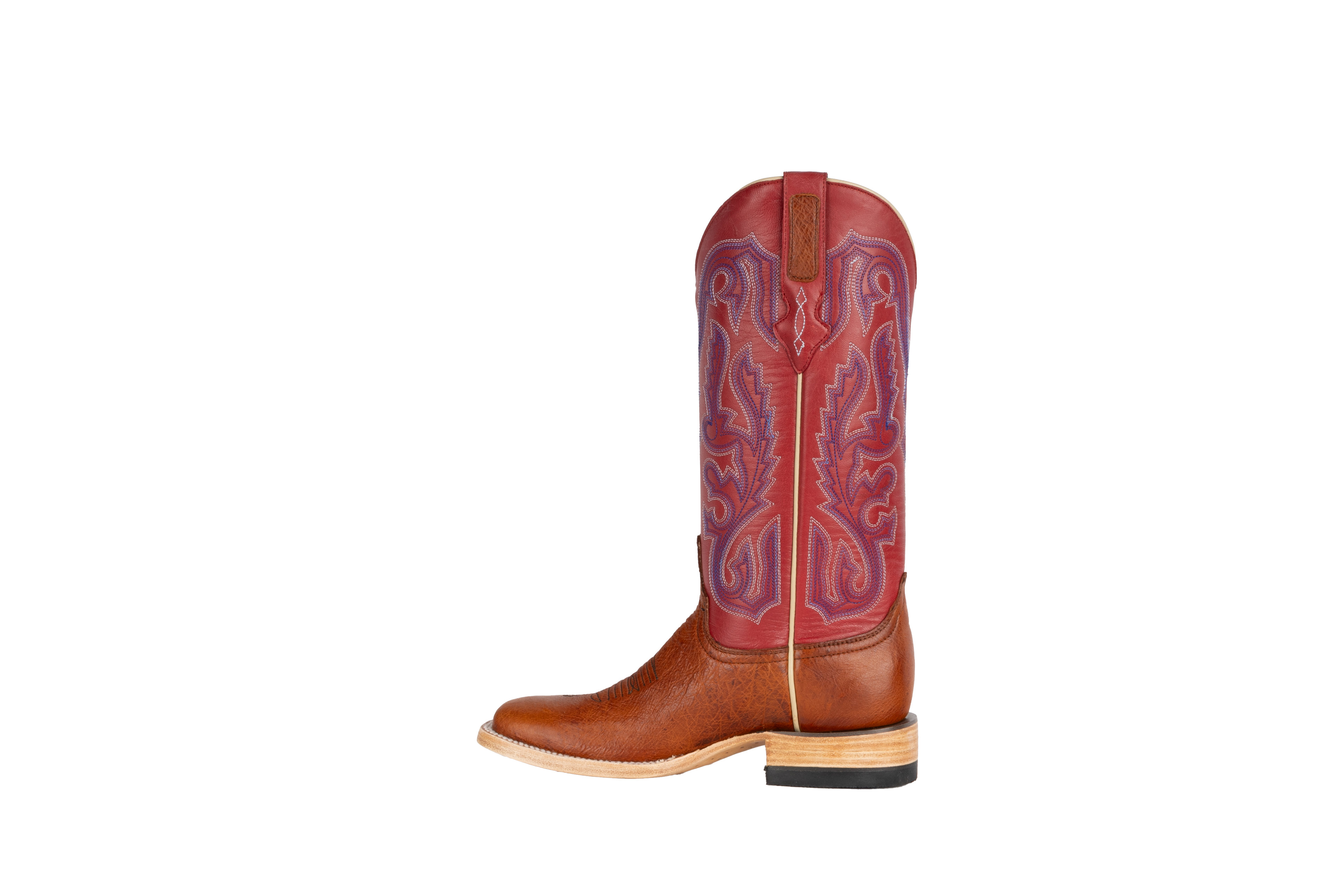 Smooth Ostrich Cognac - Square Toe