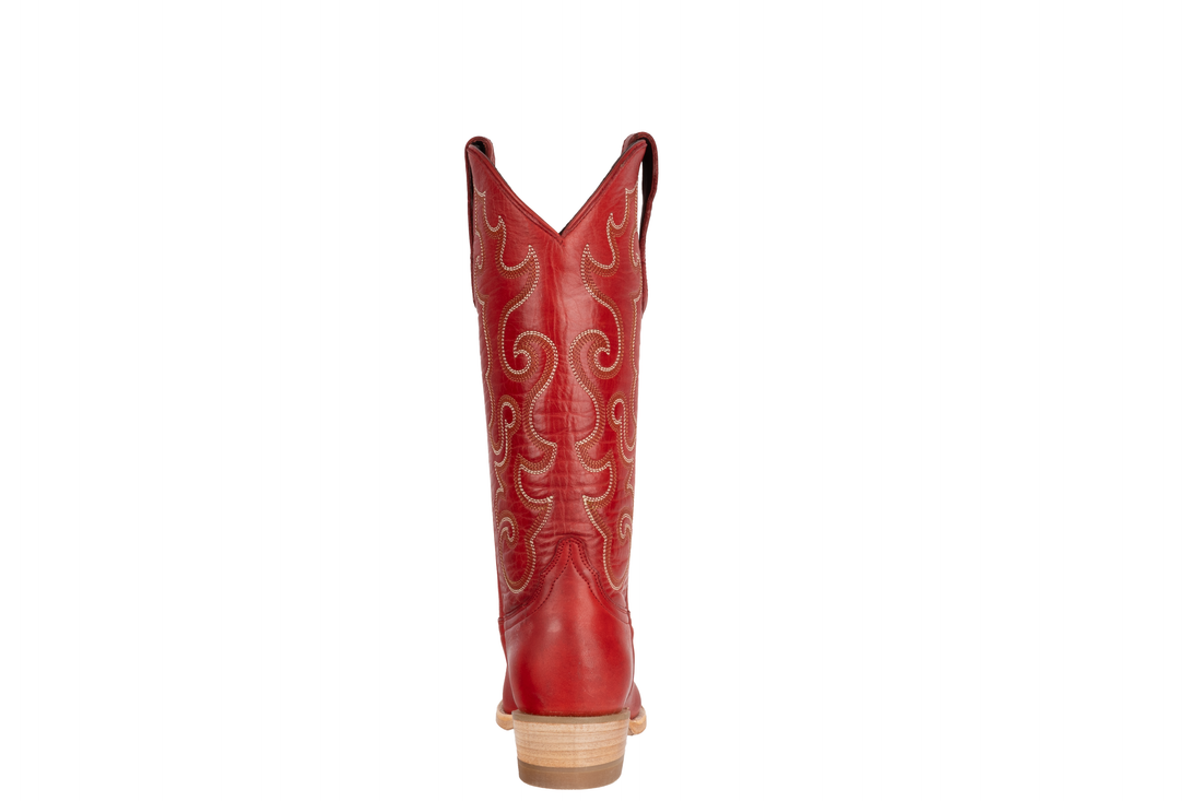 Resistol Boots Cowhide Red - Pointed Toe