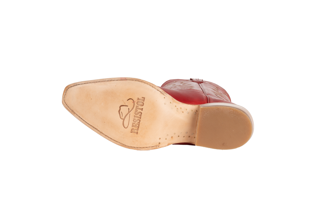 Resistol Boots Cowhide Red - Pointed Toe