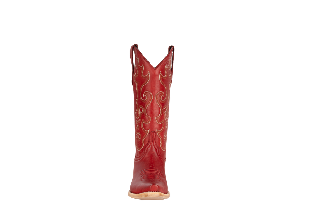 Cowhide Red - Pointed Toe