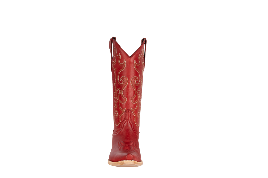 Resistol Boots Cowhide Red - Pointed Toe