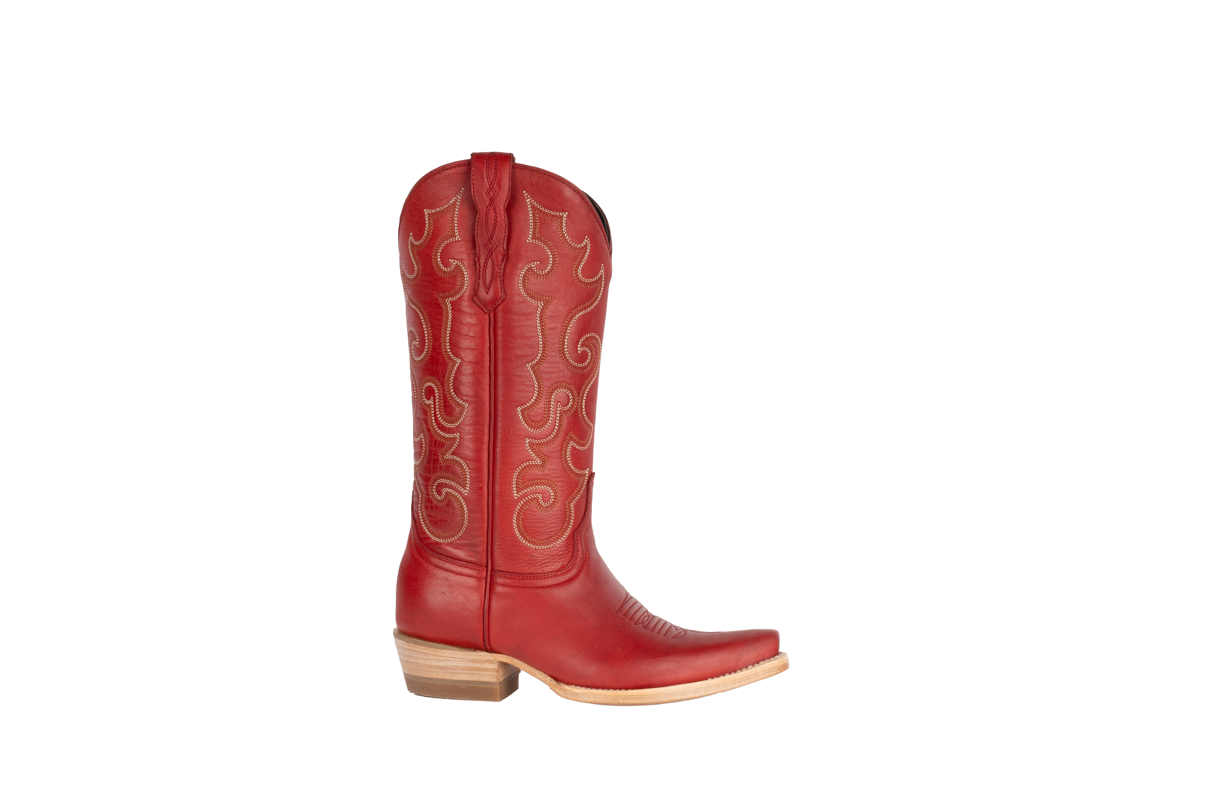 Resistol Boots Cowhide Red - Pointed Toe