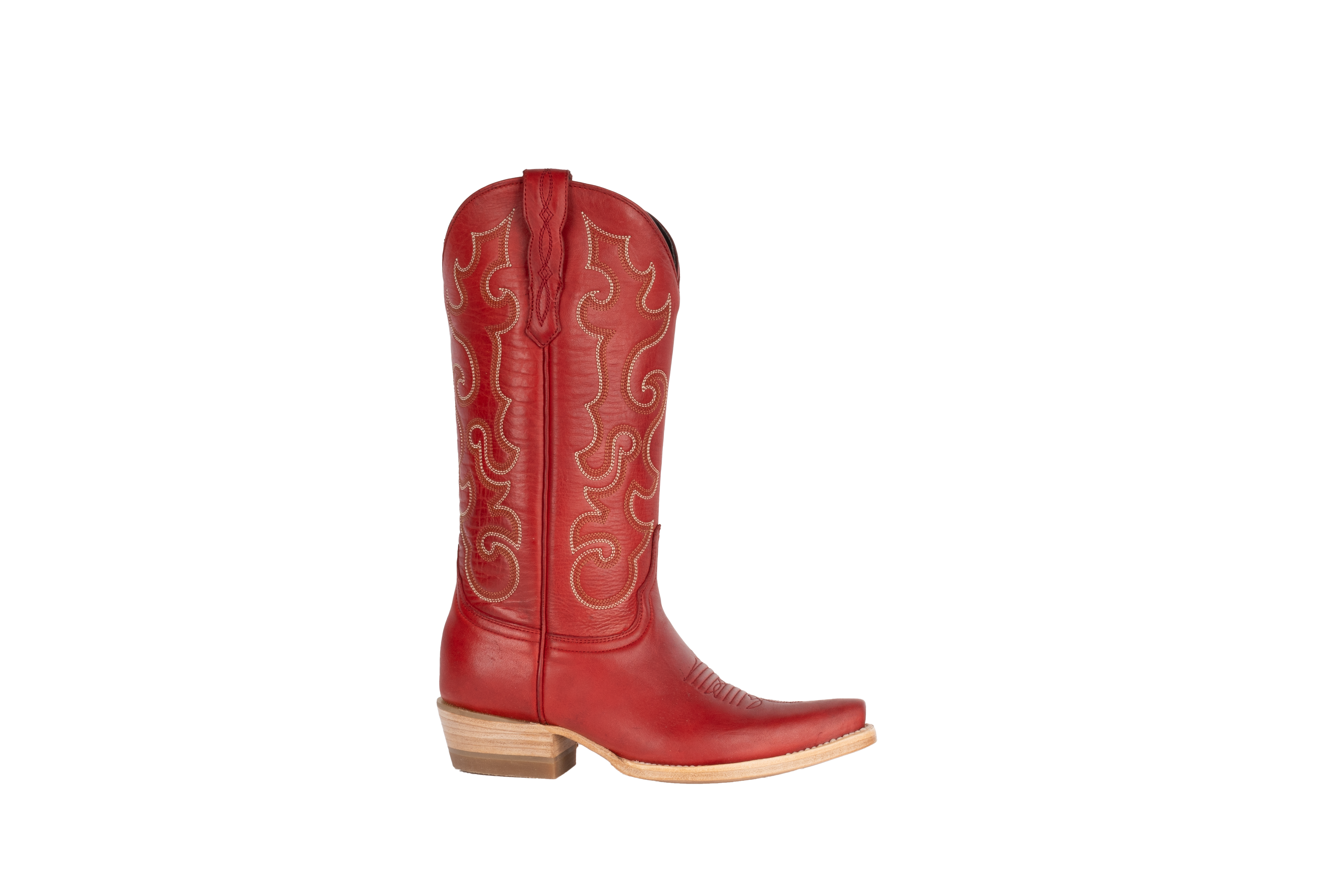 Cowhide Red - Pointed Toe