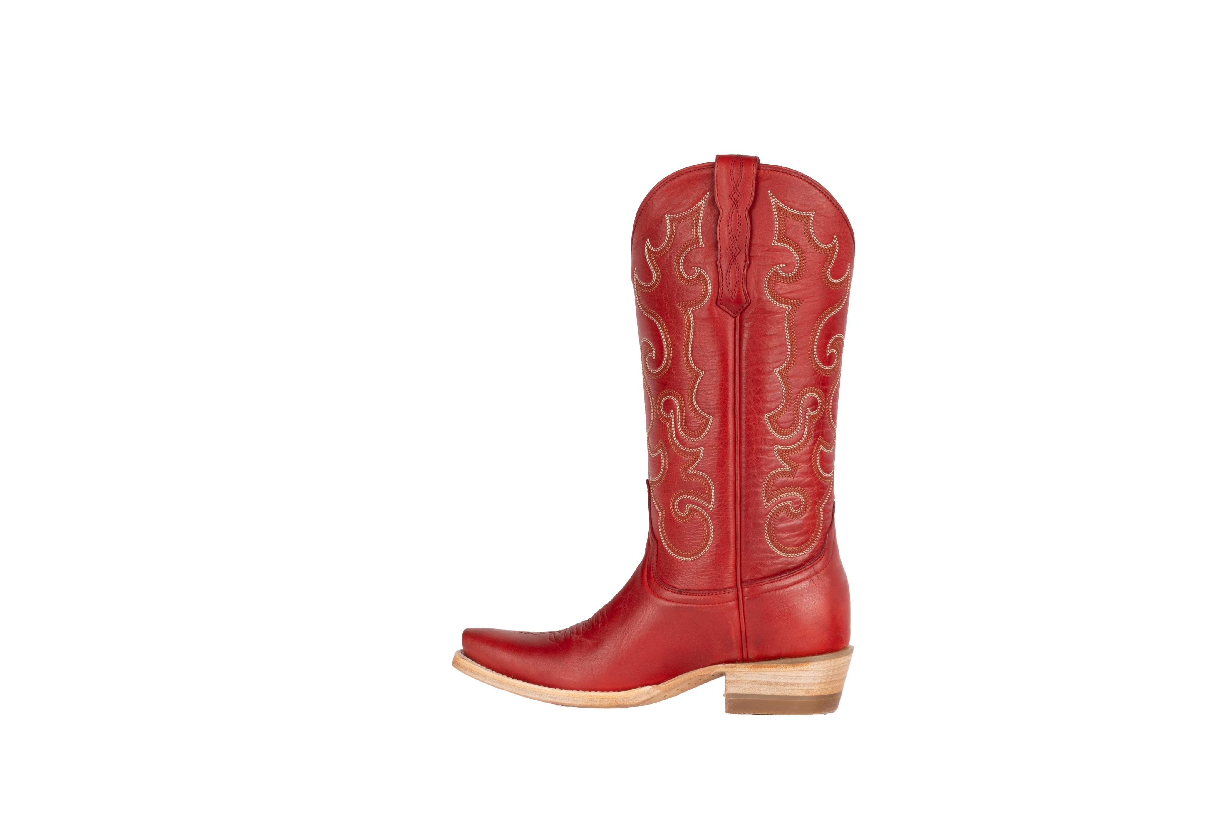 Resistol Boots Cowhide Red - Pointed Toe