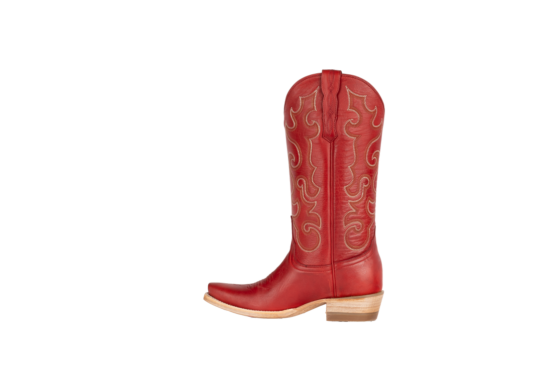Resistol Boots Cowhide Red - Pointed Toe