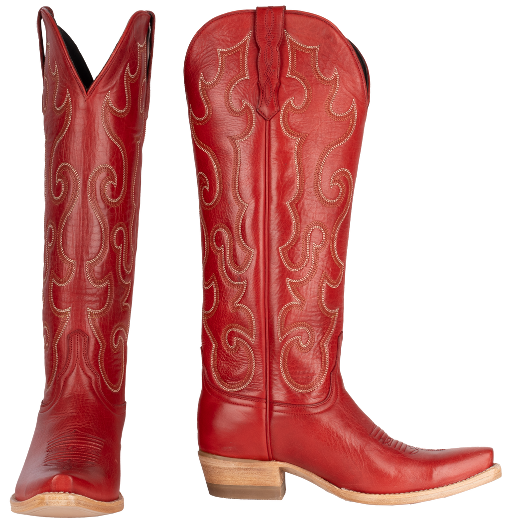 Cowhide Red - Pointed Toe