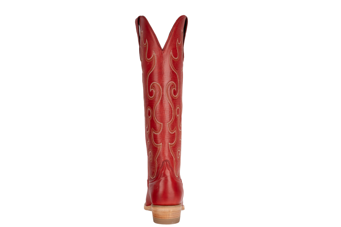 Resistol Boots Cowhide Red - Pointed Toe