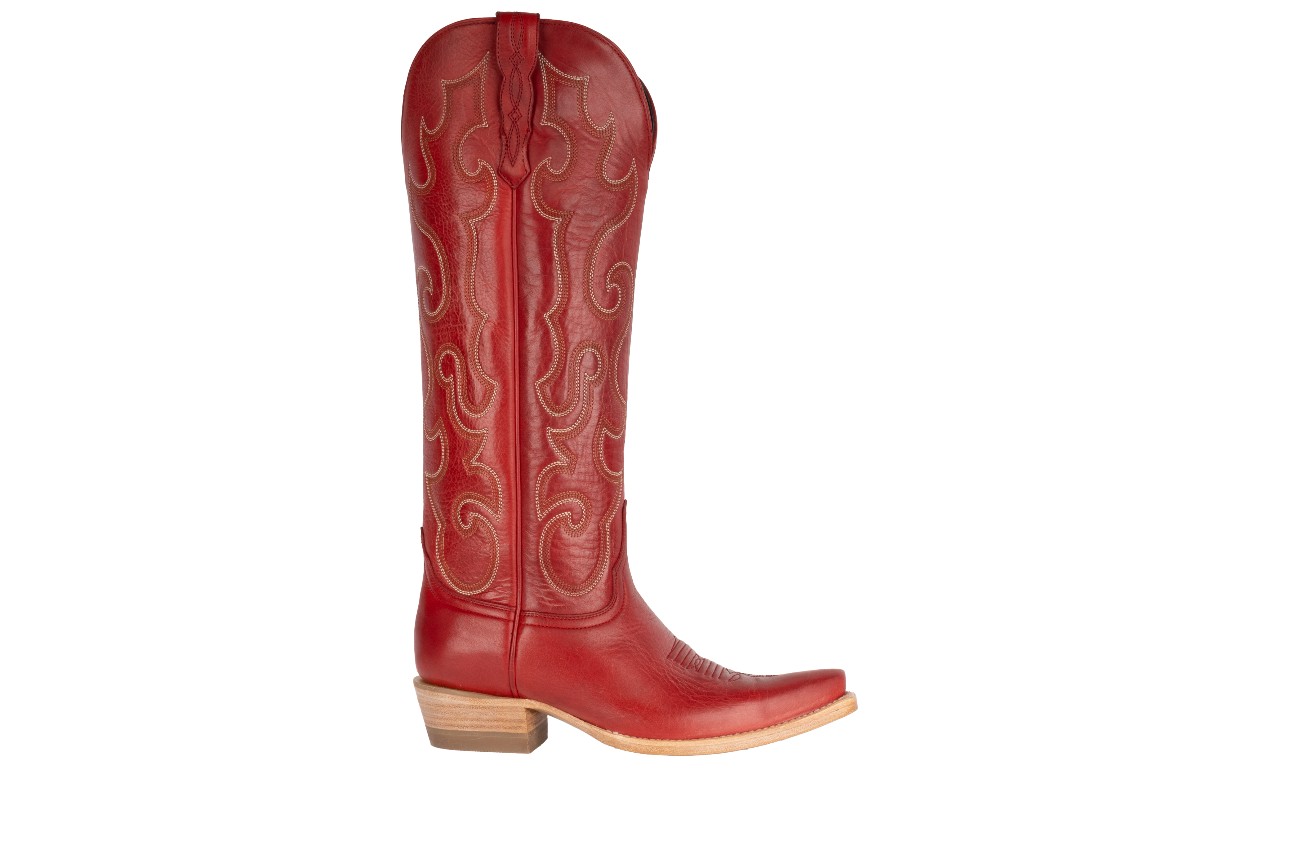 Resistol Boots Cowhide Red - Pointed Toe