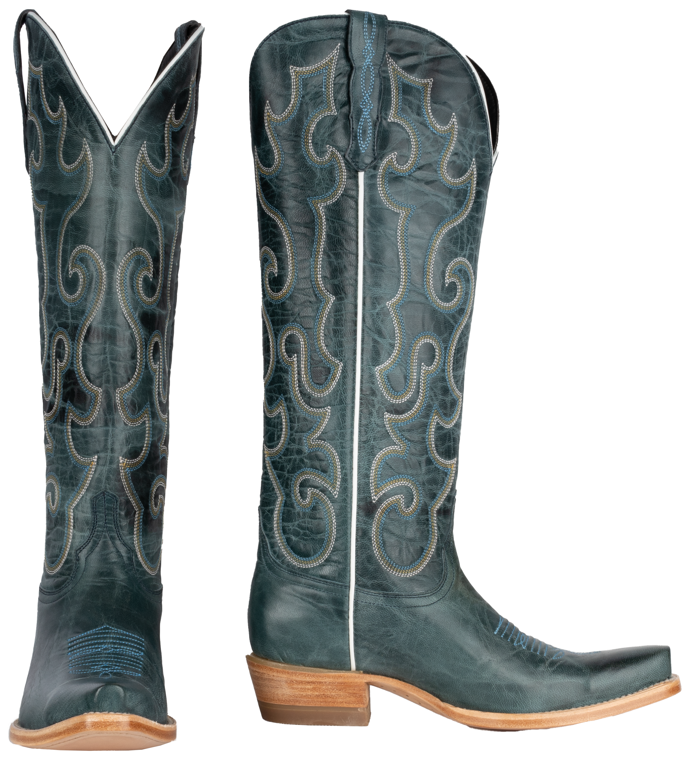 Resistol Boots Maddog Goat Blue - Pointed Toe