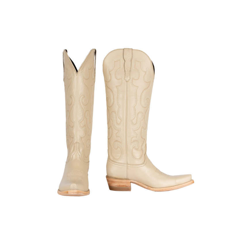 Resistol Boots Cowhide Bone - Pointed Toe