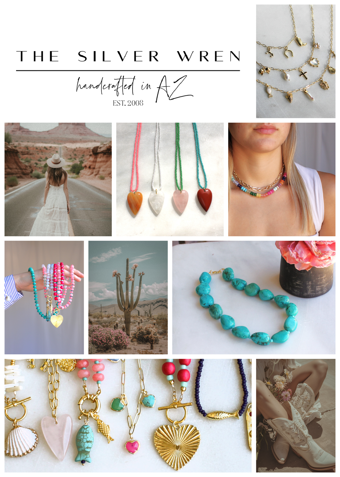 Canyon Water Turquoise Necklace, Handmade, Women-owned
