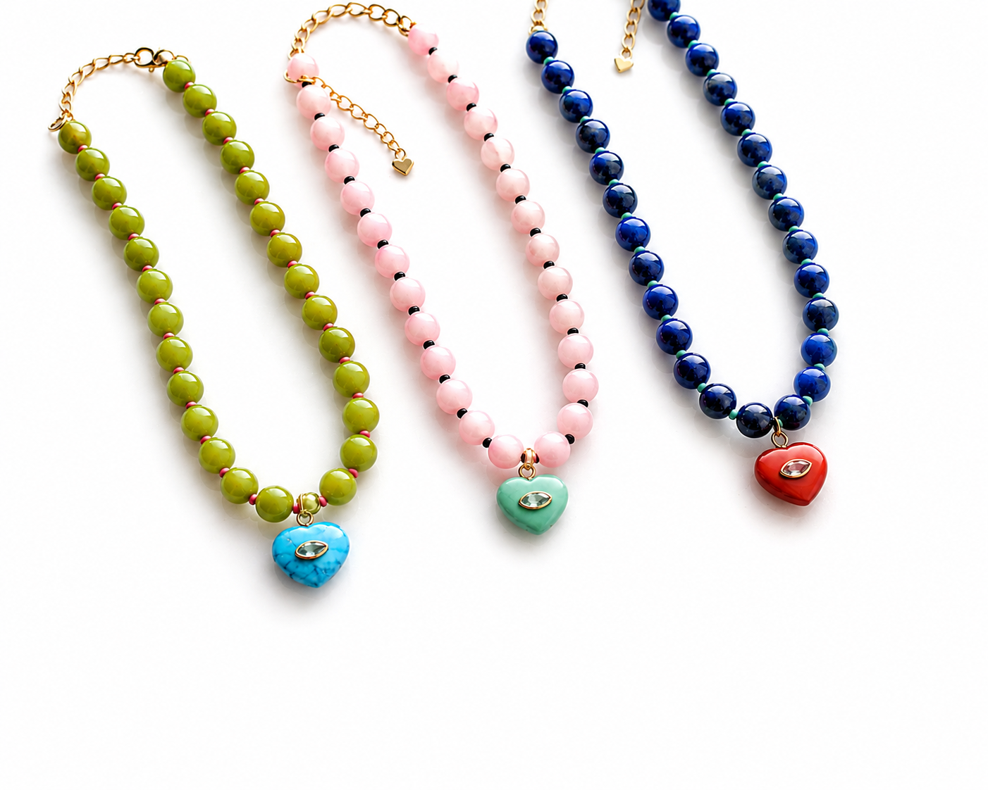 Candy Heart Beaded Necklace