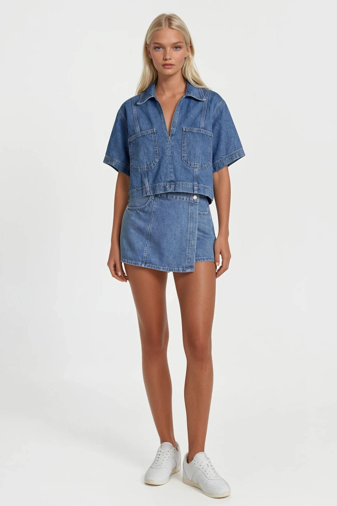 Cropped Denim Top