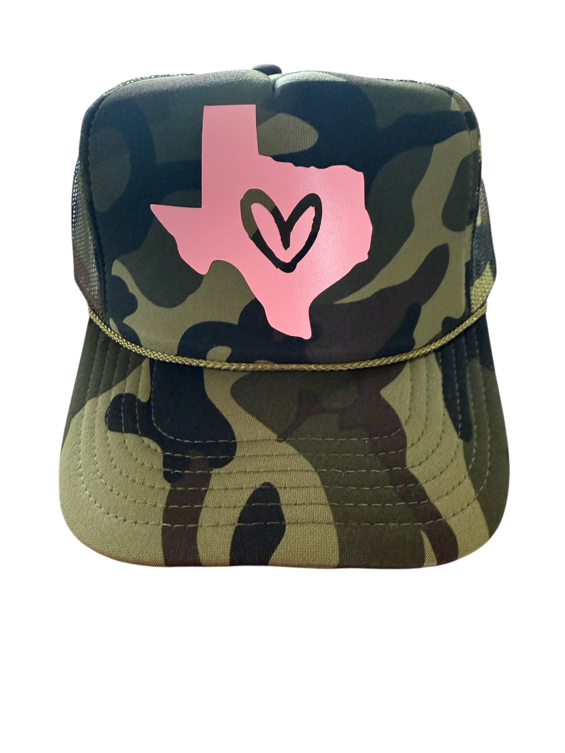 Heart of Texas Trucker: CAMO - PINK
