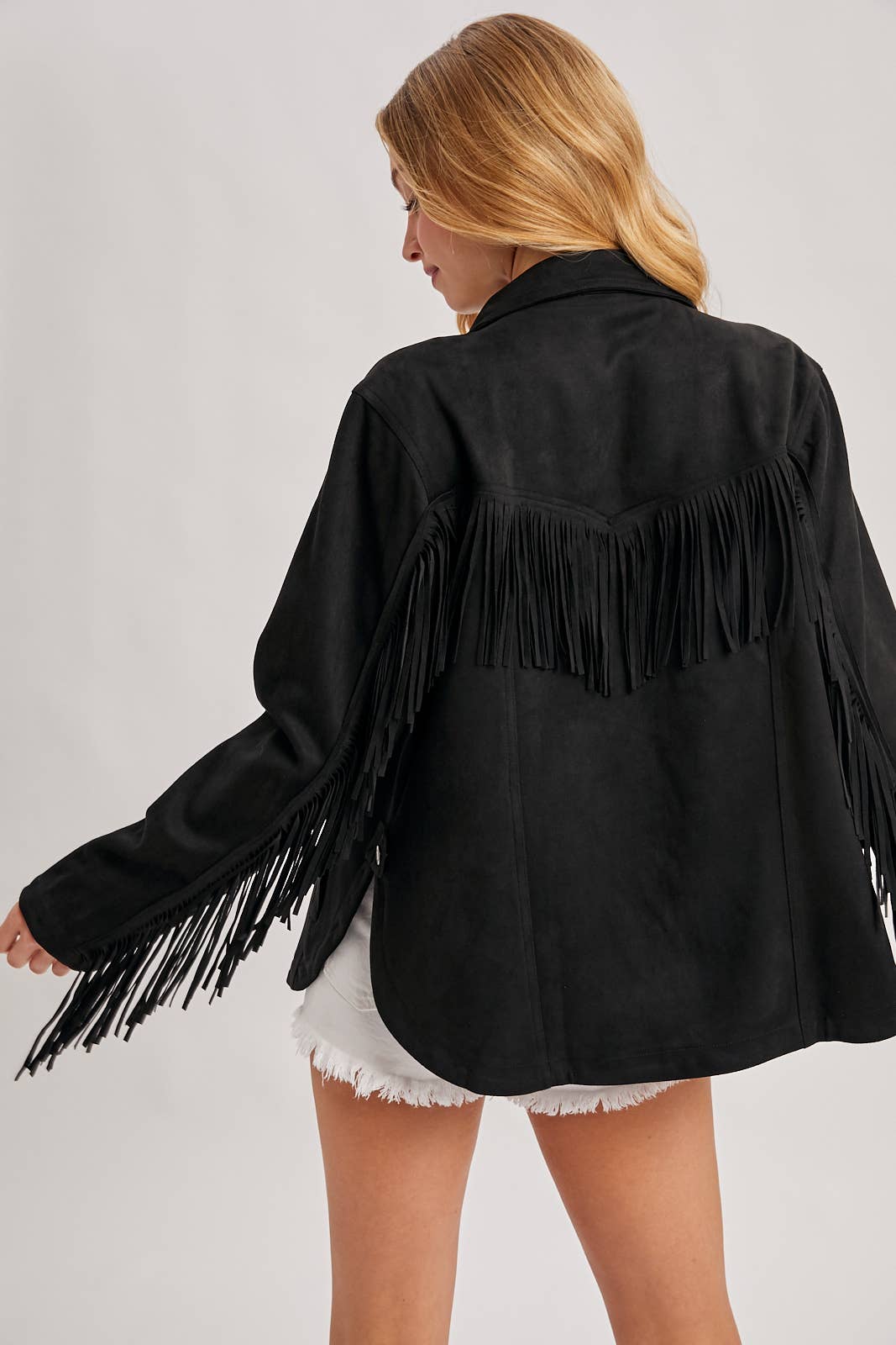 WESTERN FRINGE JACKET: CAMEL