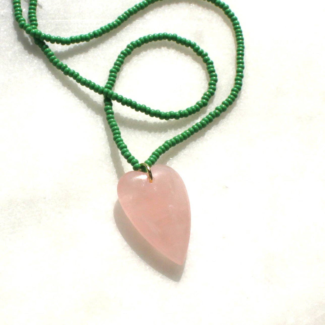Esti Stone Heart Necklace: Rust & Turquoise / 16 inch