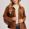 WESTERN FRINGE JACKET: CAMEL