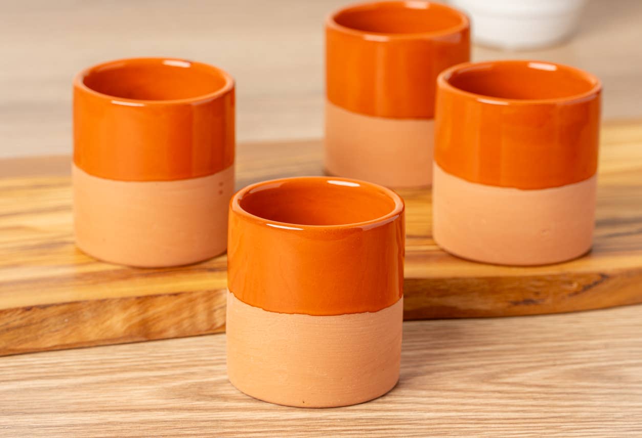 Moroccan Terracotta Cups: Cream