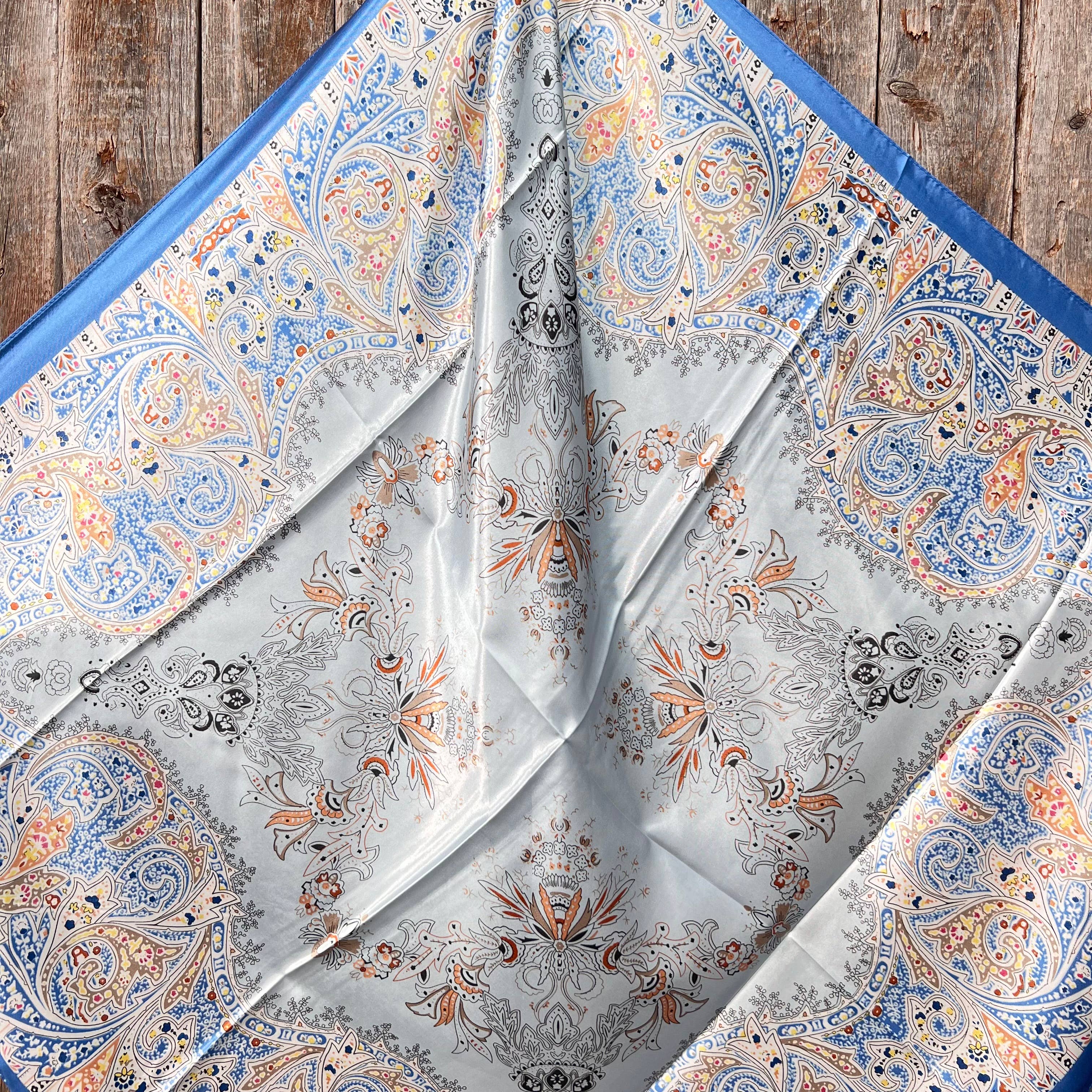 Blue Floral Wild Rag