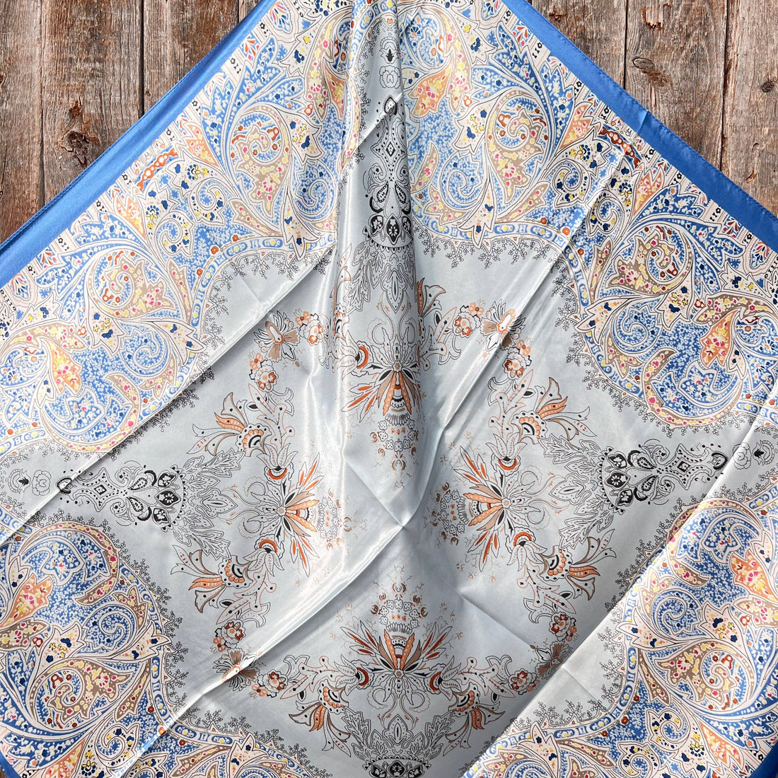 Blue Floral Wild Rag