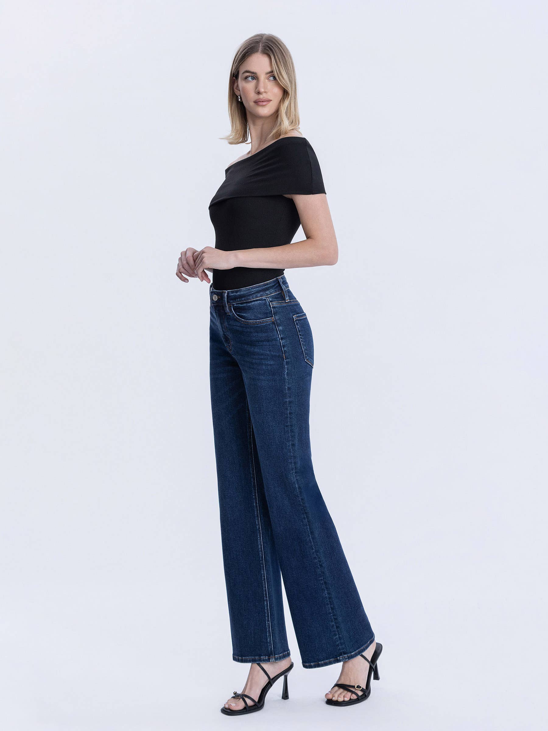 High Rise Dark Wash Vintage Flare Jeans