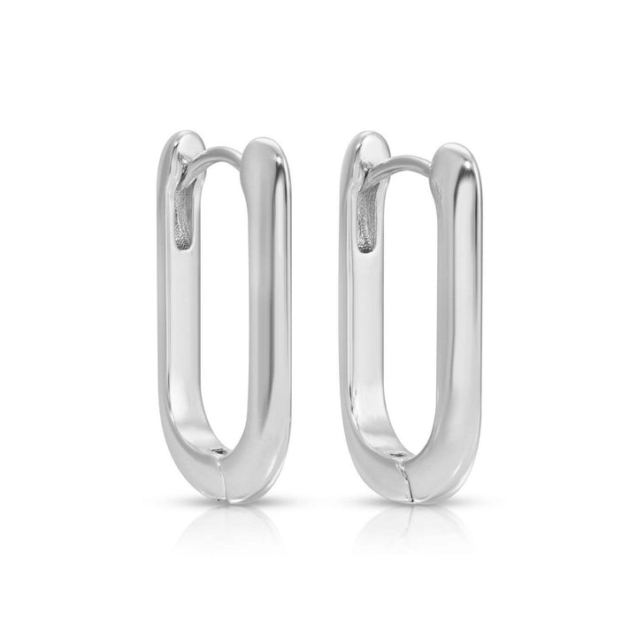 Oblong Huggies: Silver