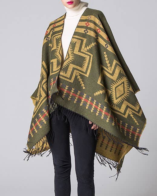 Wrap classic shawl: Brown