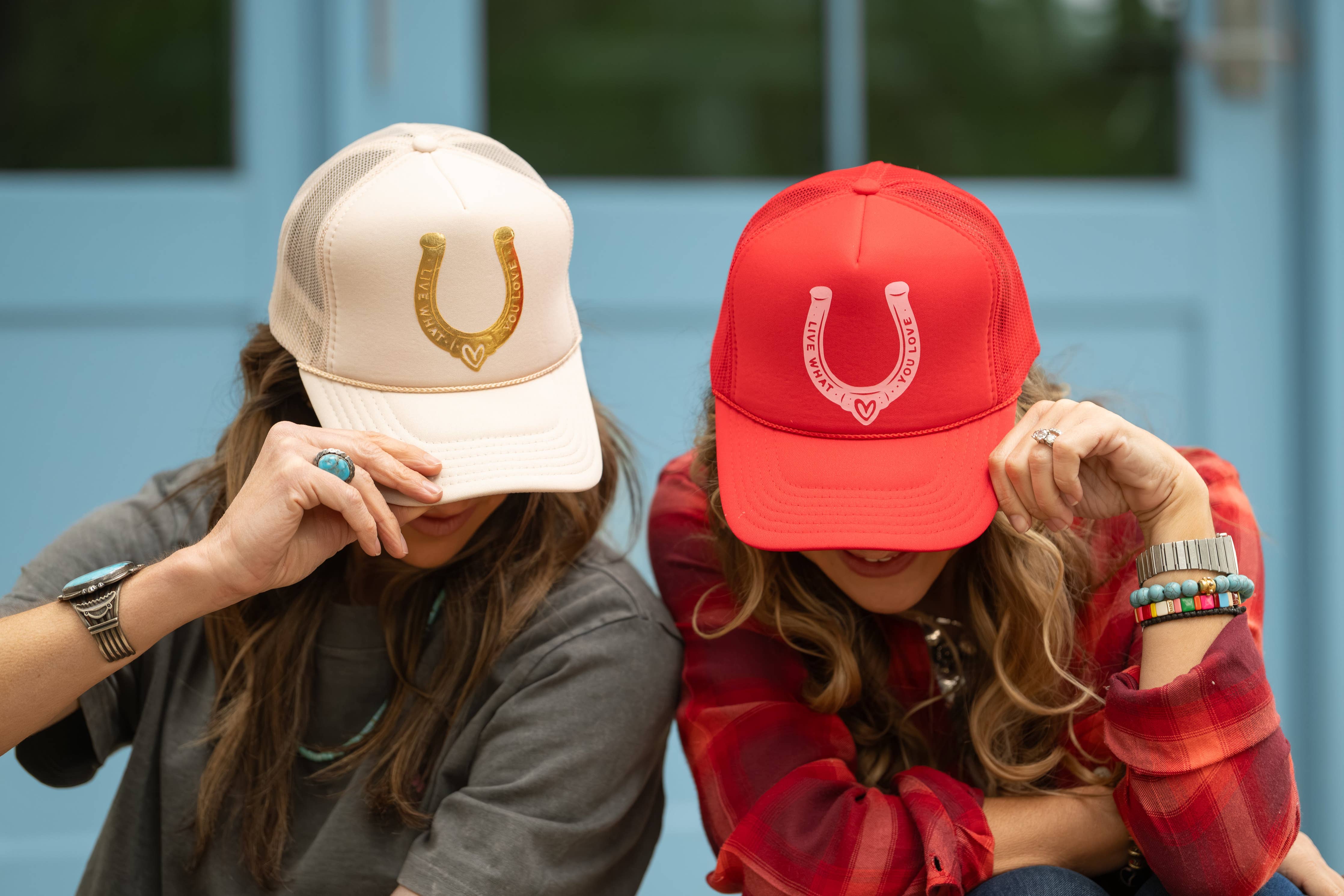 Lucky in Love Trucker: DARK GREEN - GOLD