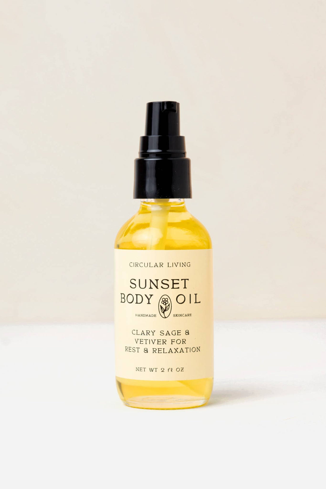 Sunset Body Oil, Clary Sage & Vetiver: Travel Size 2 fl oz