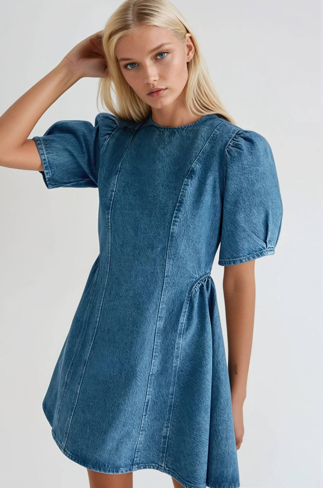 Rigid Denim Aline Mini Dress
