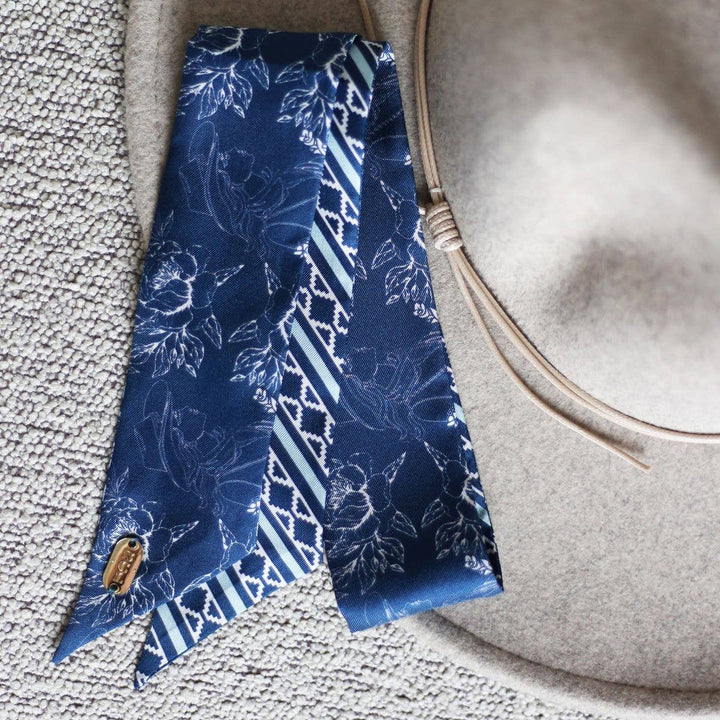 Southwest Navy Cowgirl Lil Twilly Scarf 33" | Wrist Scarf: GIftable Cube