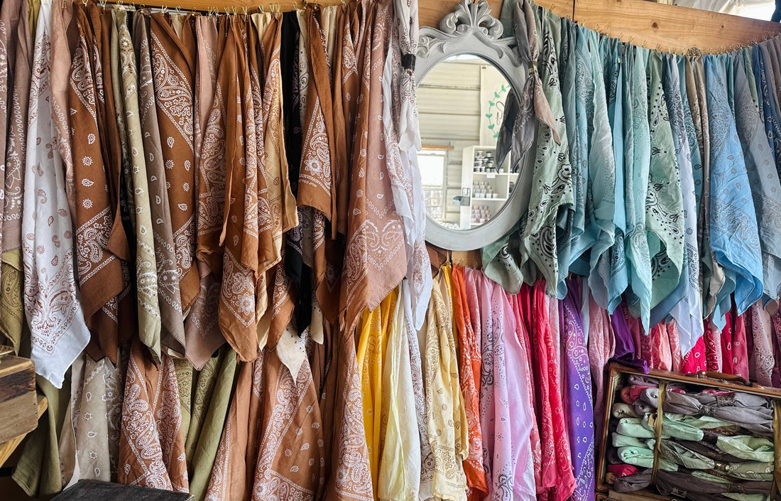 Pink Hand Dyed Bandanas 