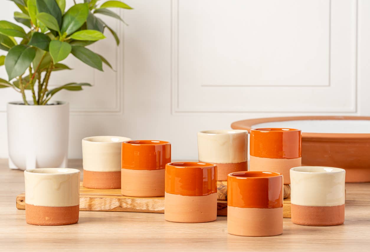 Moroccan Terracotta Cups: Cream