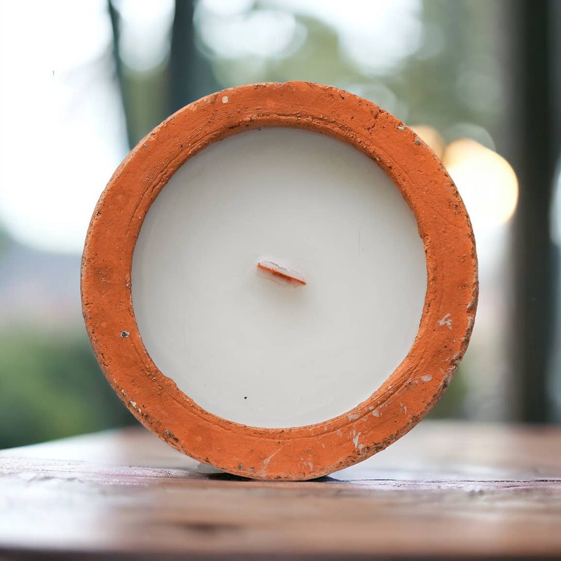 12 oz Plant Pot Scented Candle, Terra cotta pot, Seed Label: Flourish