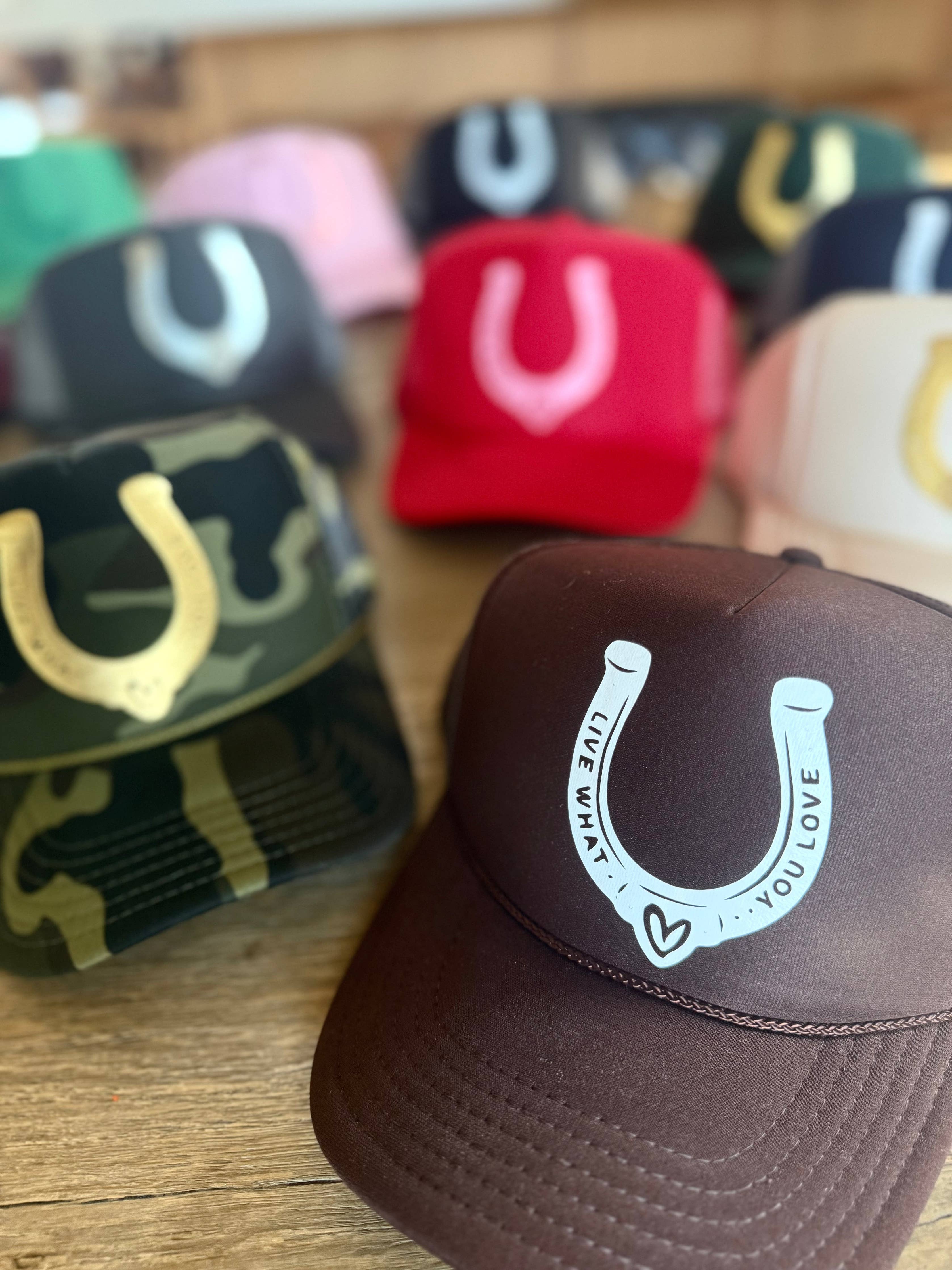 Lucky in Love Trucker: DARK GREEN - GOLD
